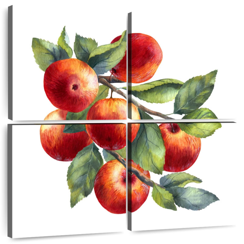 Yarlin Red Apples, 18" H x 18" W