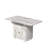 47" Wood Folding Dining Table with storage rack and cabinet, Removable Entryway Table with 6 Wheels, White Marble Color Kitchen Island, Side Table and Coffee Table Versatile Table Space Saving