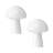 Mushroom 12.75 in. Vintage Inspired Modern LED Bedside Table Lamp with Frosted Glass Shade - Bundle Set of 2