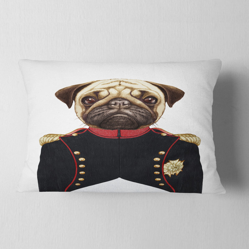 Coussin animal en uniforme militaire