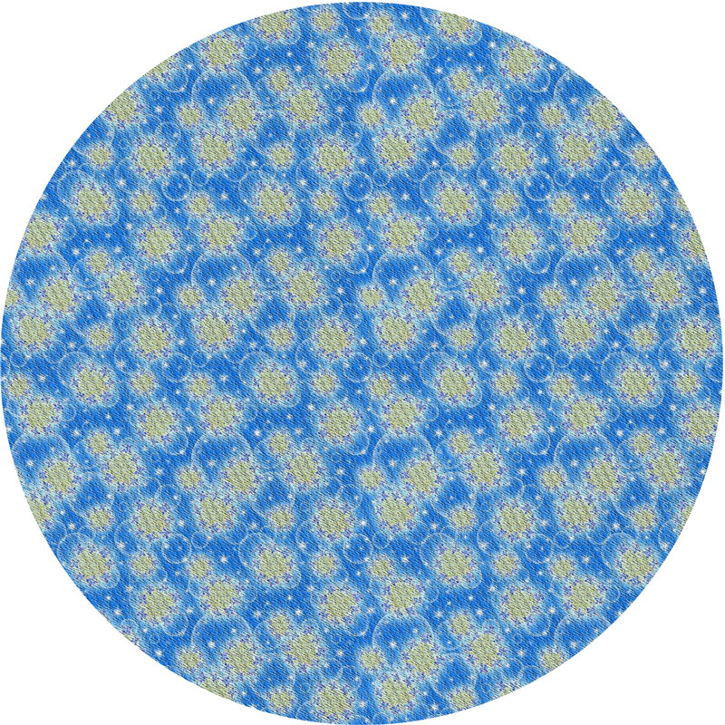 Tapis bleu/gris, Rond 4 pi