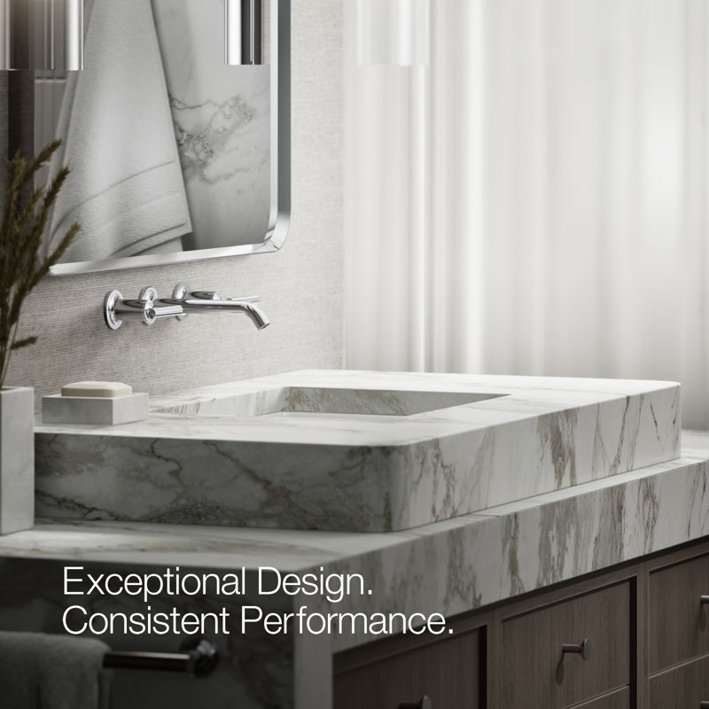 Purist® Wall-Mounted Bathroom Faucet, Polished Chrome, Lever Handle