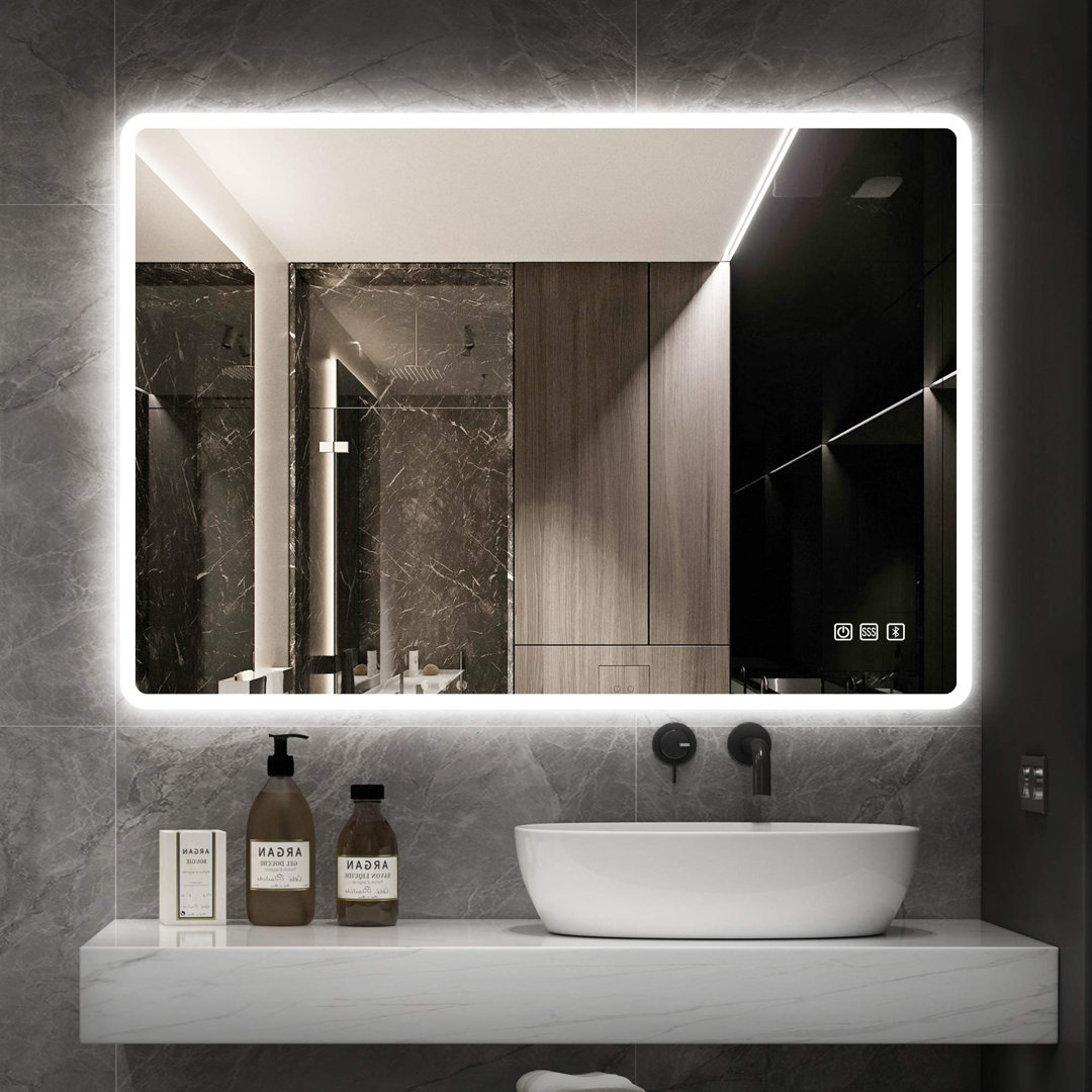 Brighten Your Bathroom with our LED Bluetooth Mirror Orren Ellis 