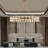 Wagon Wheel Chandelier With Crystal Shade-271068635-287412096