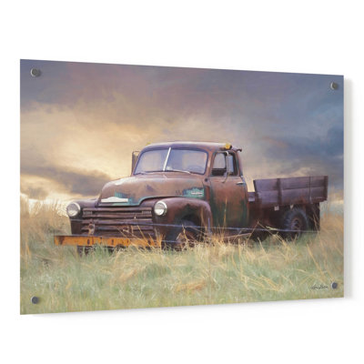«Rusty Chevy» par Lori Deiter, art mural en verre acrylique