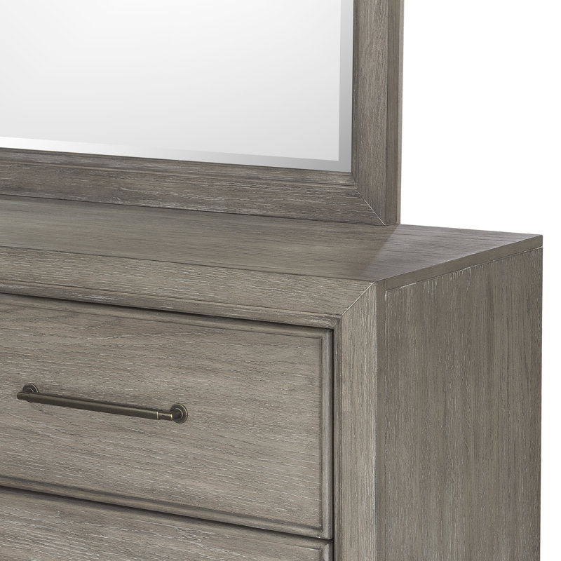 Ennesley Gray Wood Queen Bedroom Set with Upholstered Panel Bed