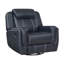 Fauteuil inclinable et pivotant moderne bleu