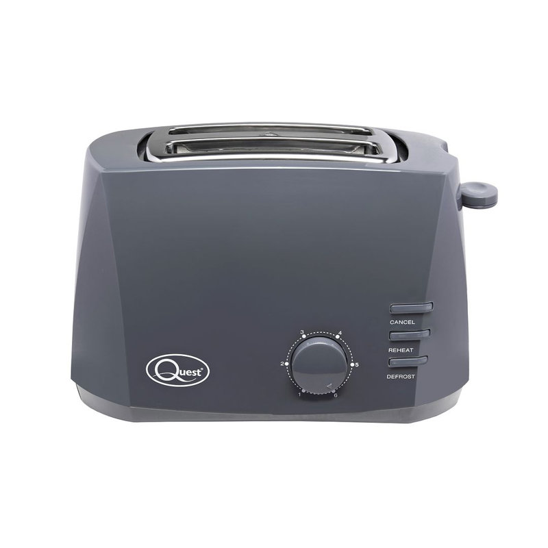 2 Slice Wide Slot Toaster -, Grey