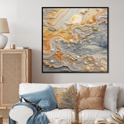 " Cream Astrology Nebula Marble IV "