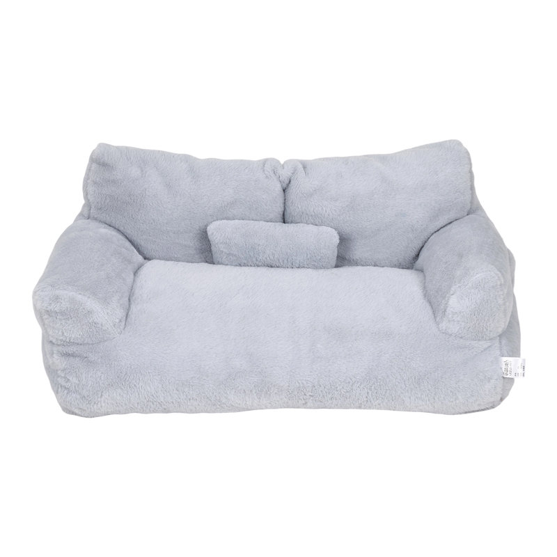 Fleece Nest Pet Bed, 28cm H x 69.5cm W x 42.5cm D, Grey