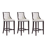 Verduzco Upholstered Counter Stool with Solid Wood Frame