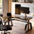 Chaniqua Music Synced RGB LED Glass Gaming Desk-89229637