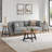 3-Piece Coffee Table Set - Industrial Modern Round Coffee Table and 2 Side Tables - For Living Room, Apartment, or Dorm Room (Walnut)