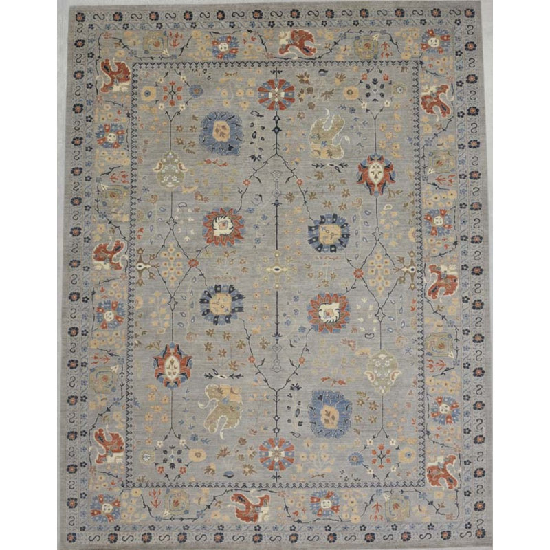Transitional One-of-a-Kind Rectangle 11'10" X 15'3" Hand Knotted Area Rug