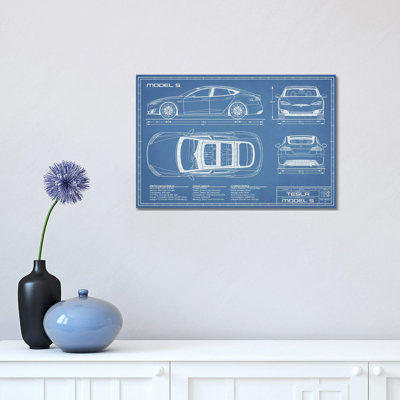 " Tesla Model S (2016-2020) Blueprint "