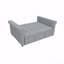 Canapé-lit 2 places en velours: causeuse convertible, canapé-lit coulissant gris, poche latérale, conception compacte