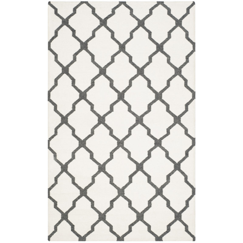 Seraphin Geometric Wool Hand Woven Area Rug, Rectangle 152 x 244 cm