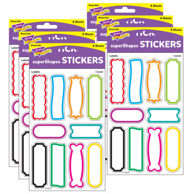 Labels Super Shapes 480 Piece Stickers Set