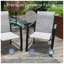 Ensemble de chaises de patio empilables en métal et en textilène E 25,2 po x P 22,1 po x H 36 po VRSHWO (ensemble de 2)