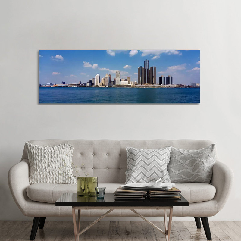 Detroit MI USA #2 - Wrapped Canvas Panoramic Print, 182.88 cm H x 60.96 cm W