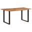 Sheatown Acacia Solid Wood Top Metal Base Dining Table-1933232176