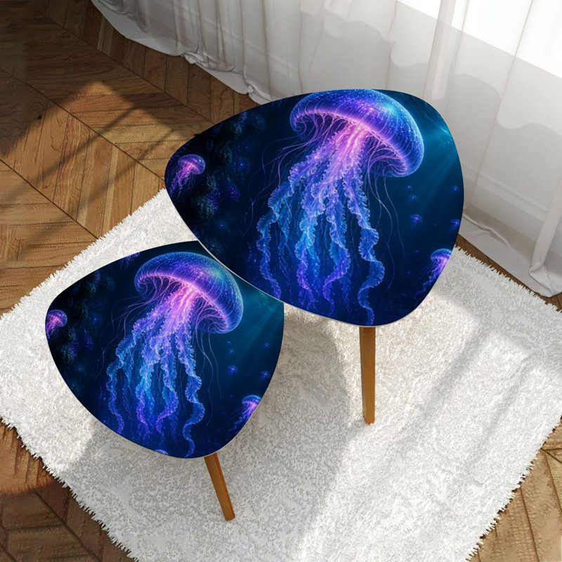 Ensemble de 2 tables basses gigognes Triangle