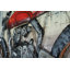 Peinture murale en métal pour moto avec tôle surélevée 79 po x 2 po x H 40 po
