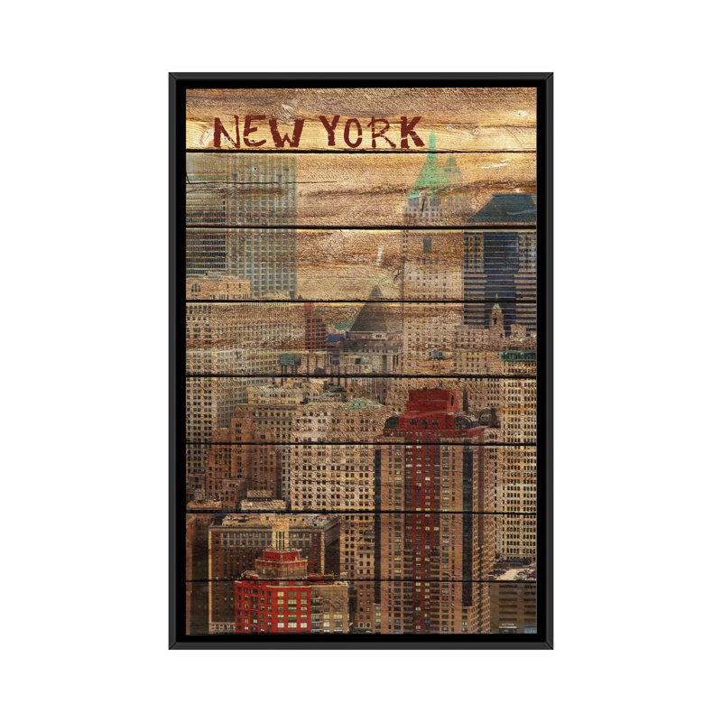 " New York III " by Irena Orlov, 26" H x 18" W x 1.5" D, Black Framed Canvas, No Mat