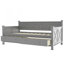 Lit de jour simple avec 2 grands tiroirs, structure en X, lit de jour de style décontracté moderne et rustique, gris