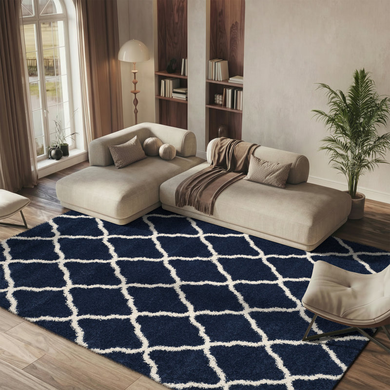 Ariauna Hudson Shag Performance Geometric Rug, Rectangle 8' x 10'