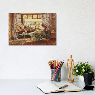 Reading By The Window, Hasti by Charles James Lewis - Wrapped Canvas Painting