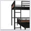 Lit superposé polyvalent en métal avec option mezzanine, conception séparable et clôture de sécurité surélevée pour des agencements de pièces flexibles-129600346