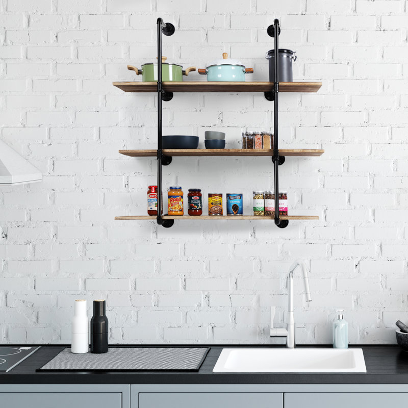 Avira Metal Industrial Pipe Shelves
