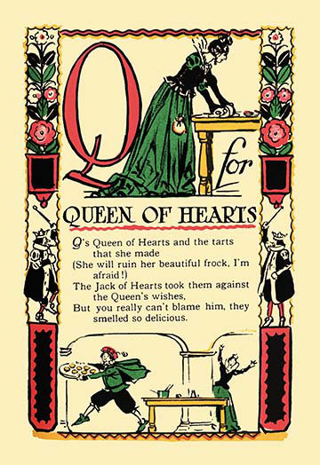 «Q for Queen of Hearts» par Tony Sarge, impression