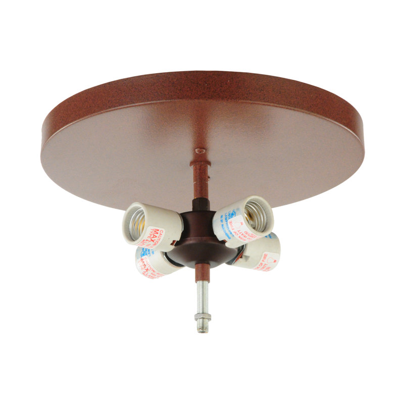 Rustic Lodge 4 - Light Semi Flush Mount