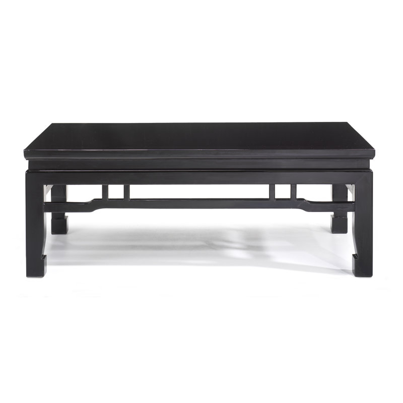 Hangzhou Solid Wood Coffee Table, Black Lacquer