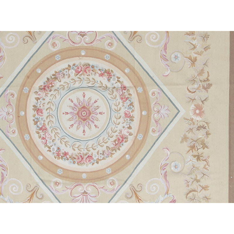 Hand-Knotted High-Quality Beige Area Rug