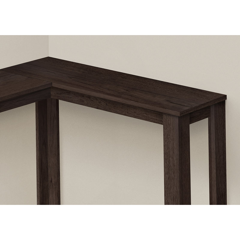 Table d'appoint contemporaine et moderne pour console, vestibule, parfaitement adaptée aux coins avec un design étroit et un stratifié de haute qualité