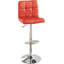 Tabourets de bar réglables rouges en similicuir - Ensemble de 2 chaises d'îlot de cuisine à hauteur de comptoir avec vérin à gaz - Design moderne | Idée de cadeau