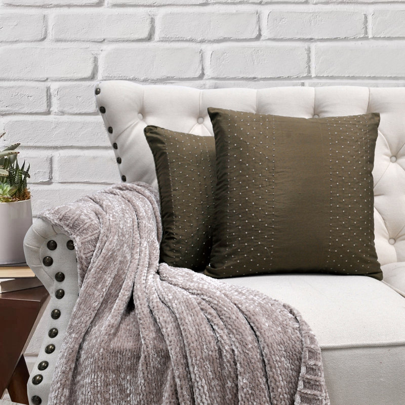  Housse de coussin Dot Dot, Café