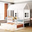Lit de jour blanc en bois avec couchette simple - Polyvalent et élégant