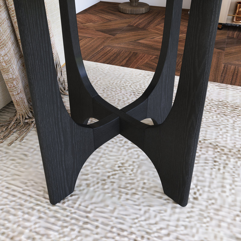 25" Round Wooden End Table