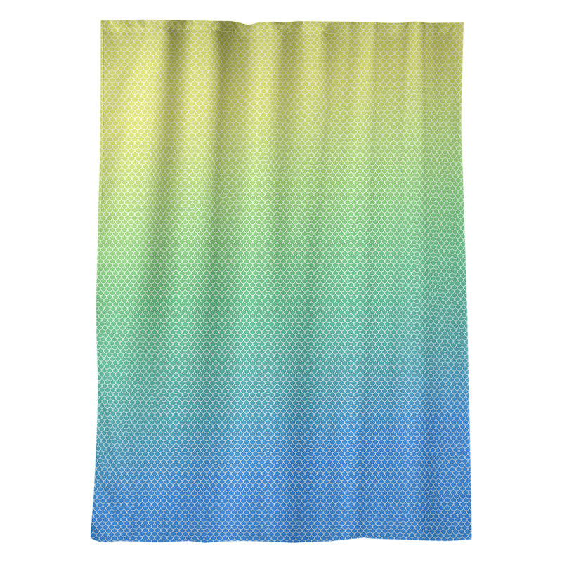 Sheer Curtain Single Panel, Yellow /Green/Blue