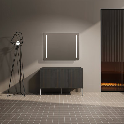 Meuble-lavabo autoportant 48 po avec portes à fermeture douce (ensemble KD) 48 po - évier inclus