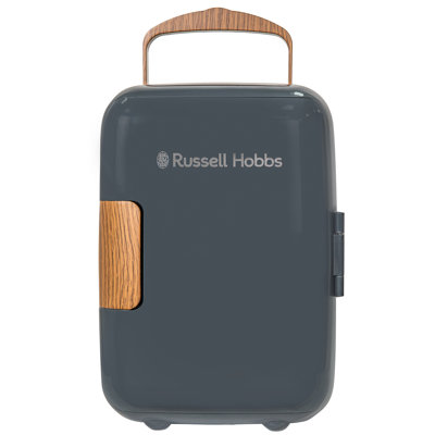 Russell Hobbs 4l Mini Compact Cooler For Drinks And Cosmetics, Scandi Style, Wood Effect