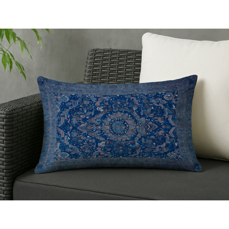 Coussin décoratif intérieur / extérieur gris Modern Modern, Rectangle H 25 po x l 18 po, Géométrique gris 2