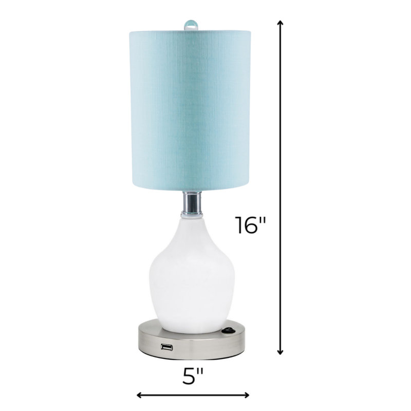Metal USB Table Lamp, Blue