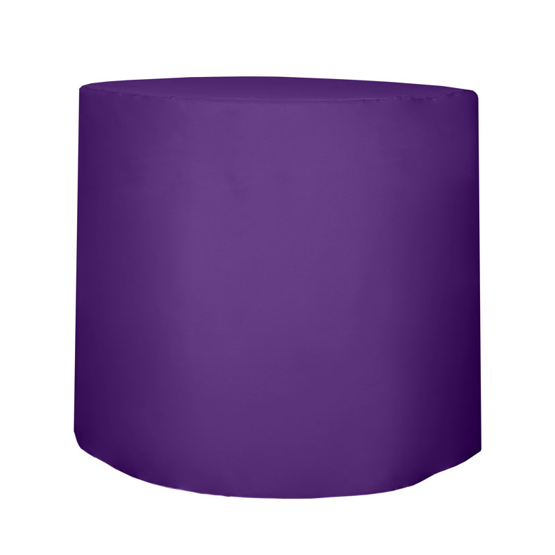 Javin Solid Color Round Tablecloth, Plum, 5