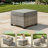 Outdoor Furniture 7 Pieces Set With Ottoman-657412694