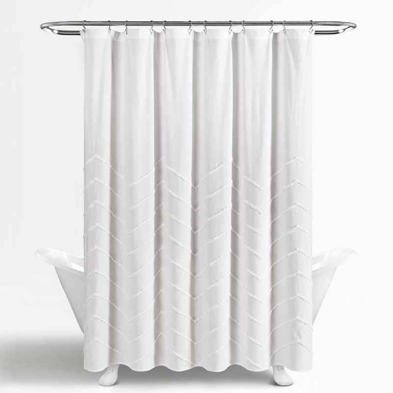 Rideau de douche Chenille, Blanc